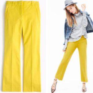 J.Crew Yellow Cropped Teddie Wide Leg Pants